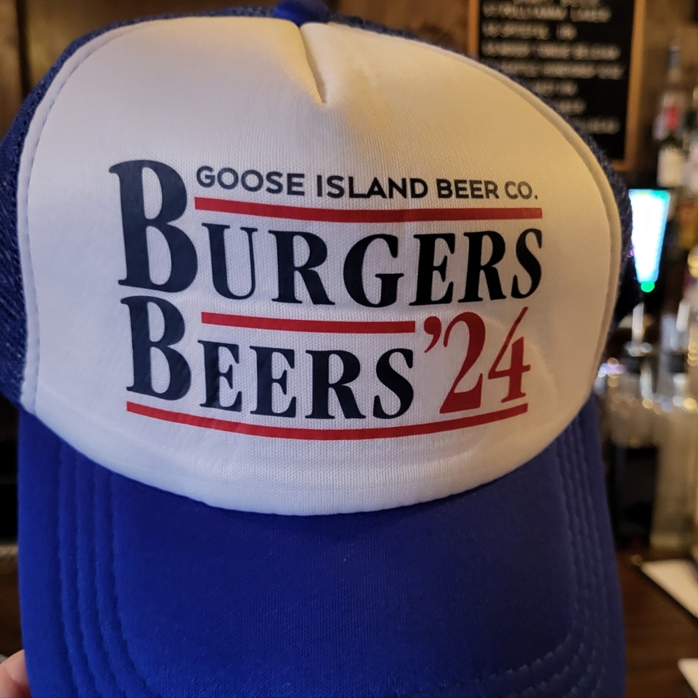 Trucker Hat Burgers & Beer '24 Goose Island Beer CO., unisex adjustable …